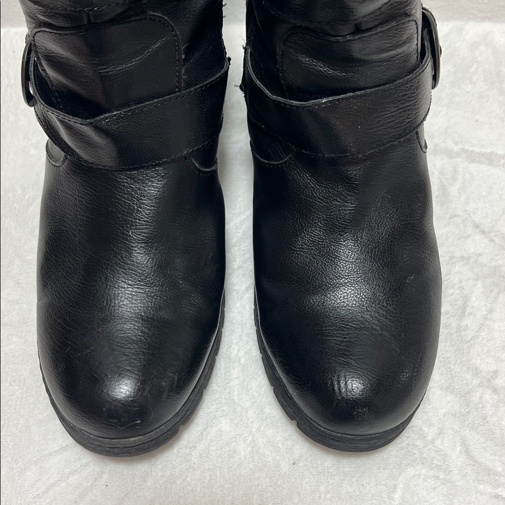 BOC Black Ankle Boots with Buckle Detail - Picture 3 of 6